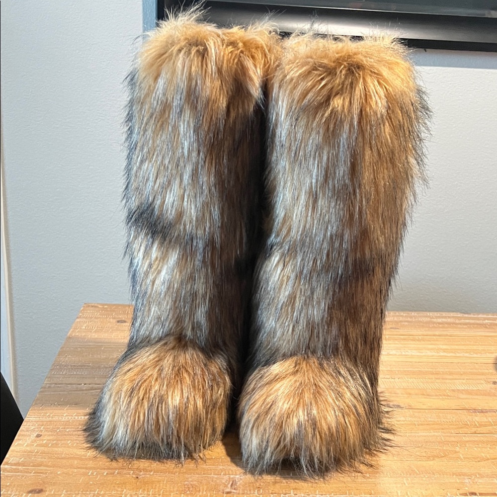 Faux Fur Knee-High Boots